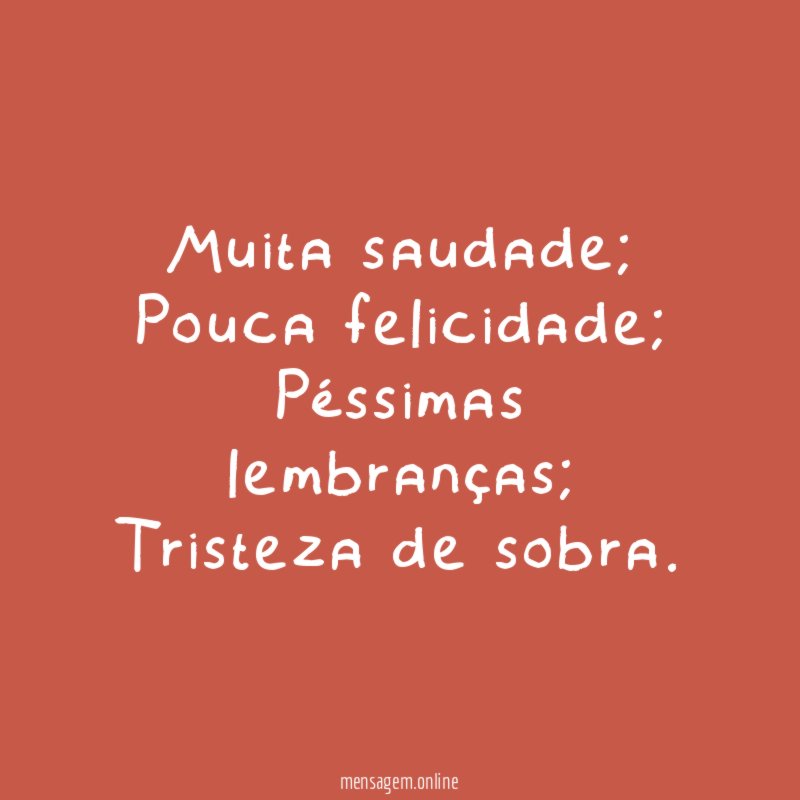 Muita saudade