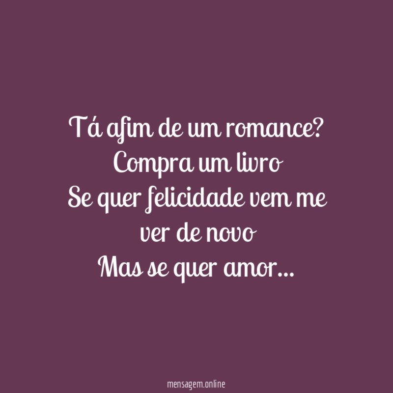 Tá afim de um romance