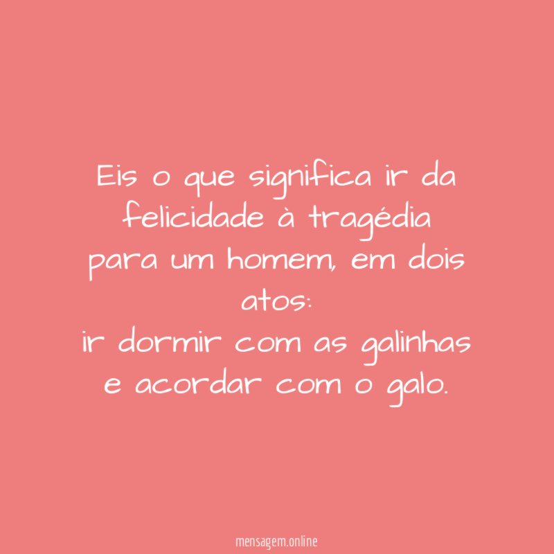 Eis o que significa ir da felicidade à tragédia para um homem