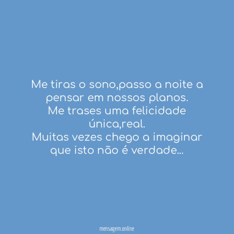 Me tiras o sono