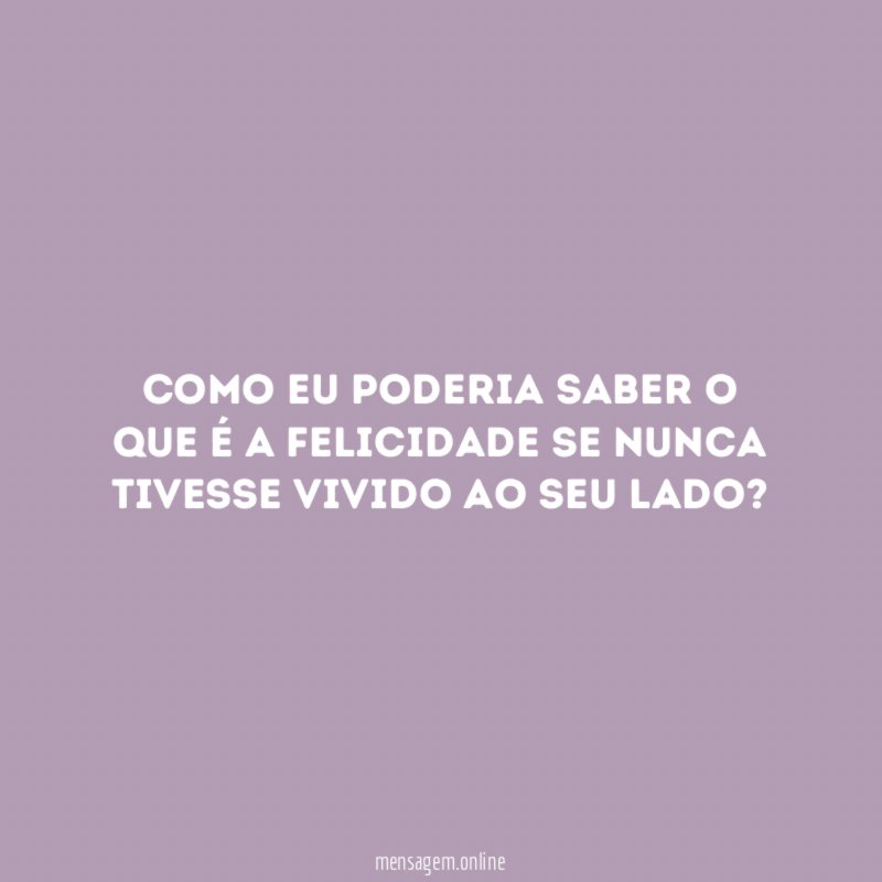 Como eu poderia saber o que é a
