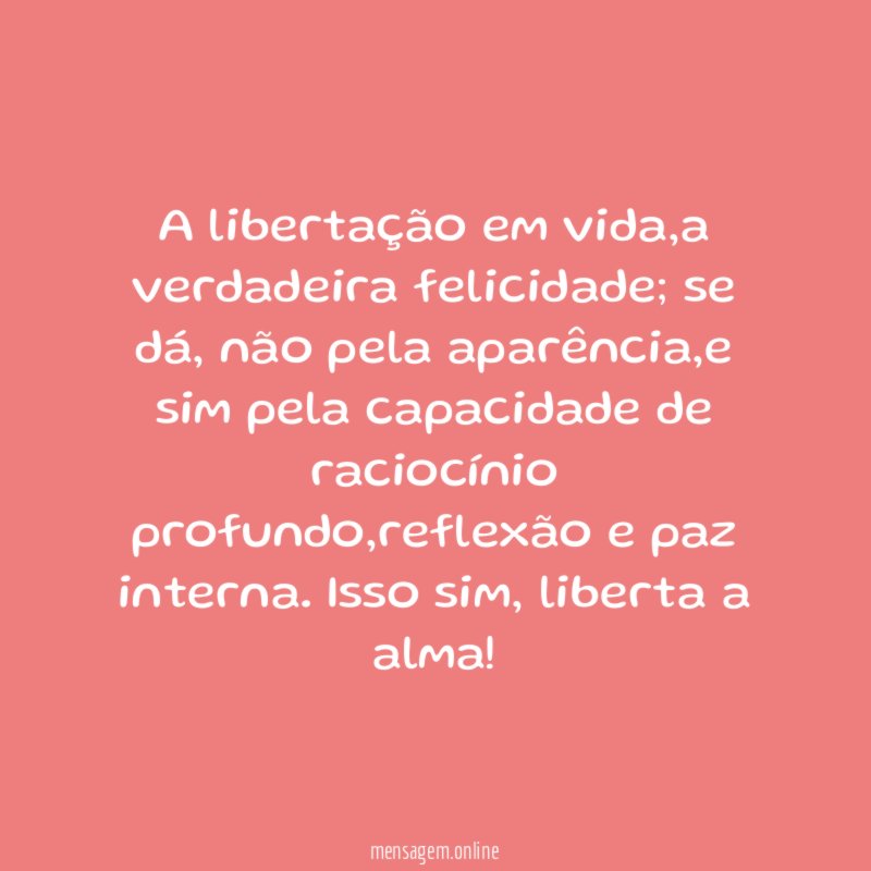 A libertação em vida