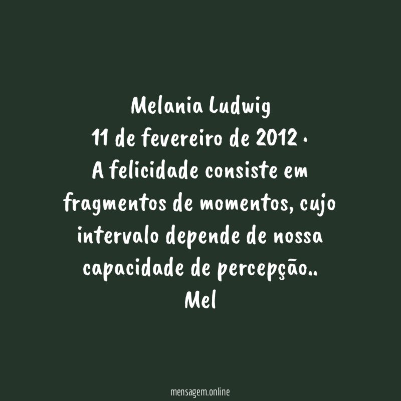 Melania Ludwig
11 de fevereiro de 2012 ·