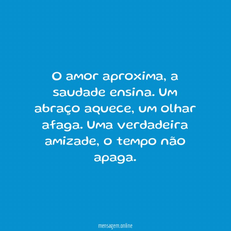 O amor aproxima