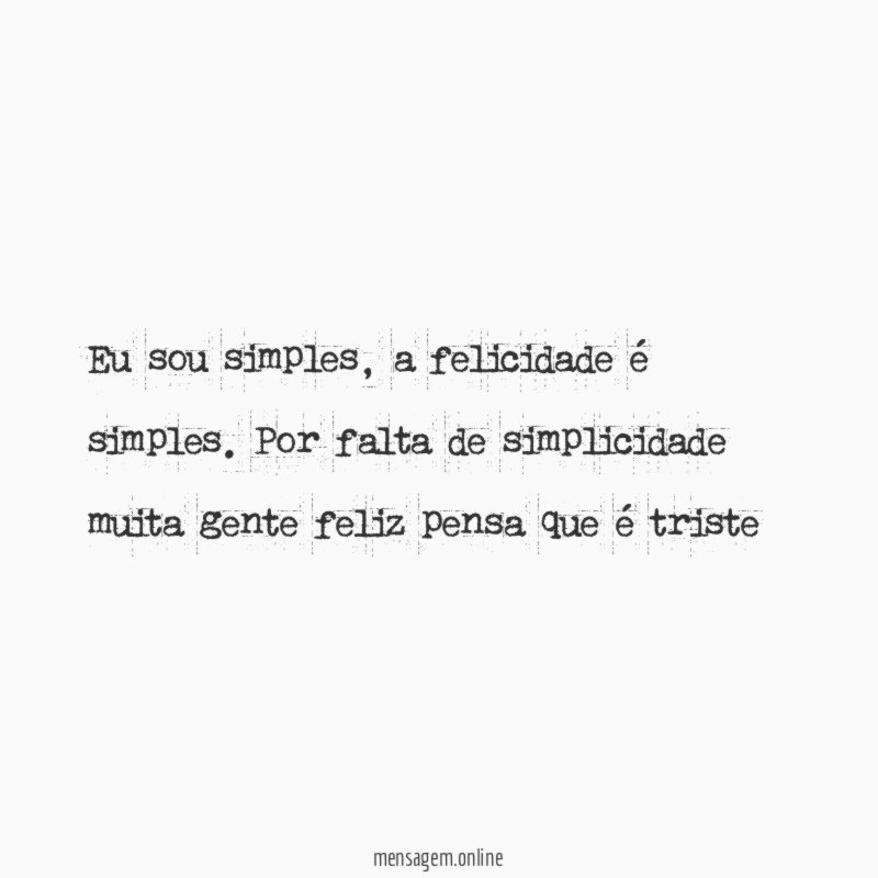 Eu sou simples