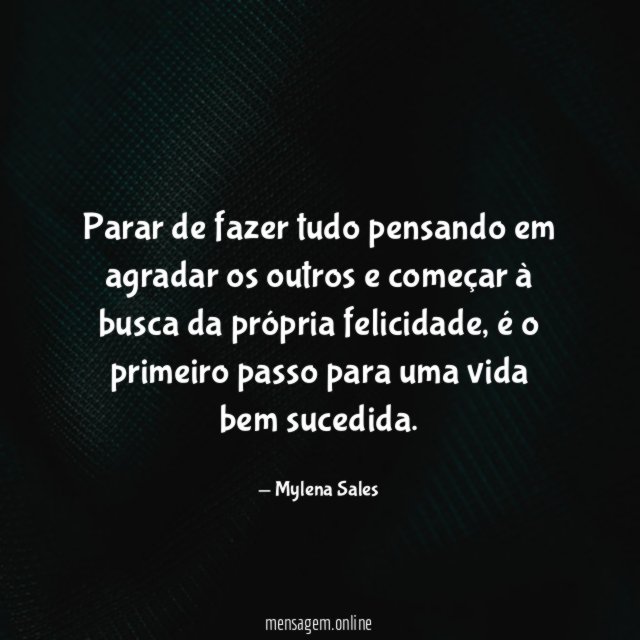 Parar de fazer tudo pensando em agradar os