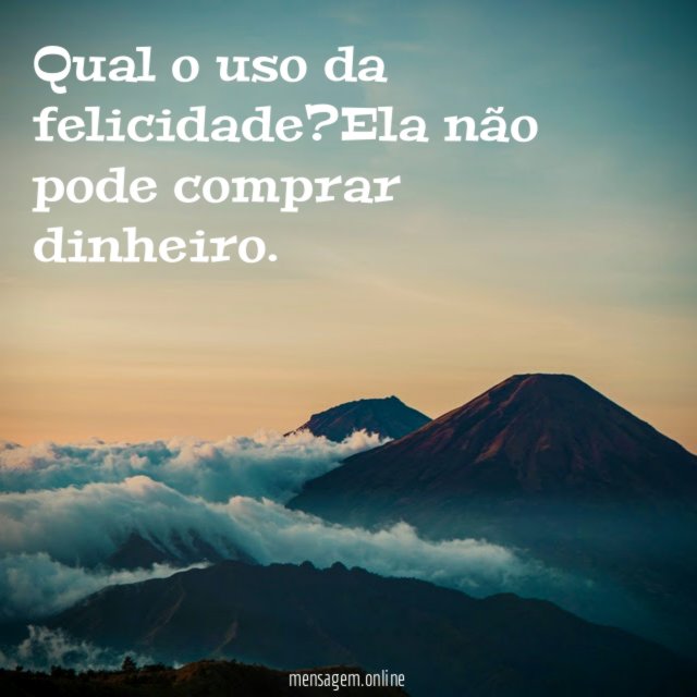 Qual o uso da felicidade