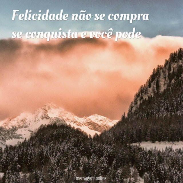 Felicidade não se compra se conquista e você pode