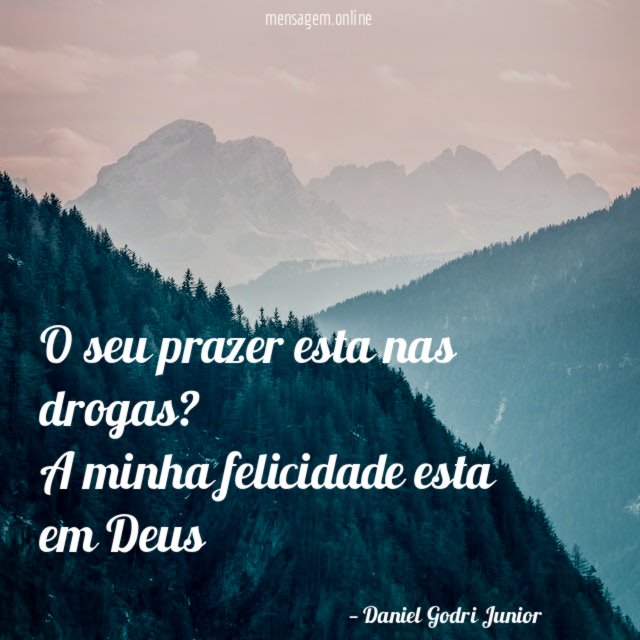 O seu prazer esta nas drogas