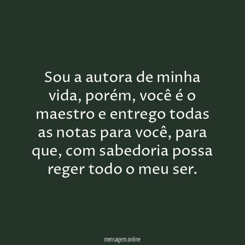 Sou a autora de minha vida