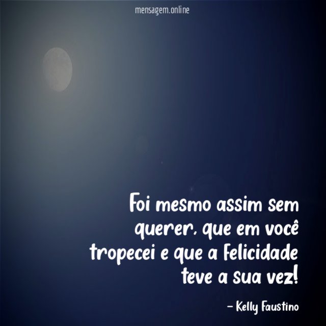 Foi mesmo assim sem querer