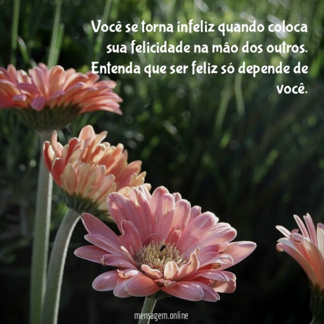 Você se torna infeliz quando coloca sua felicidade