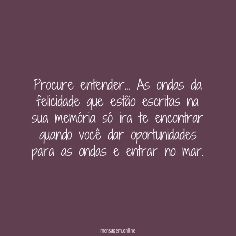 Procure entender