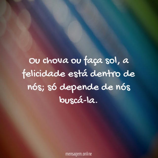 Ou chova ou faça sol