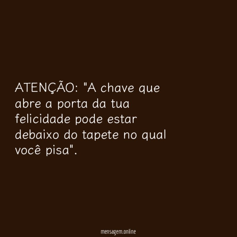 ATENÇÃO