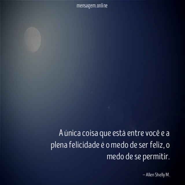 A única coisa que está entre você