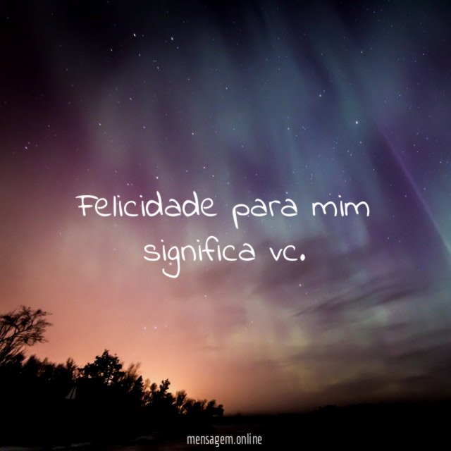 felicidade para mim significa vc