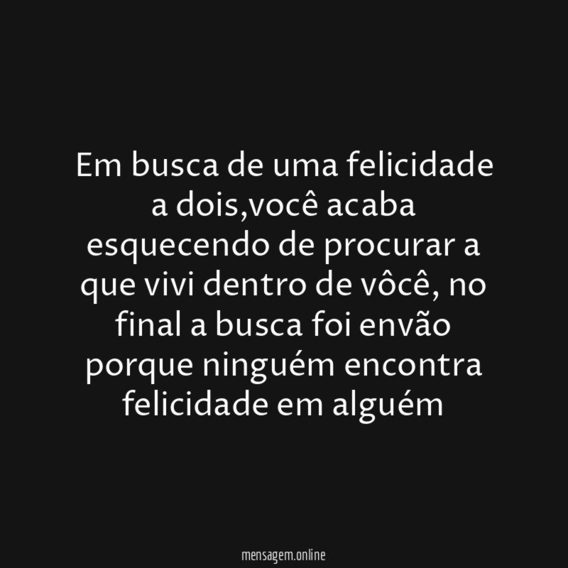 Em busca de uma felicidade a dois