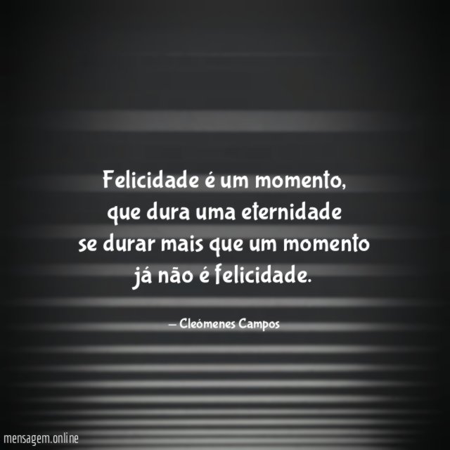 felicidade é um momento