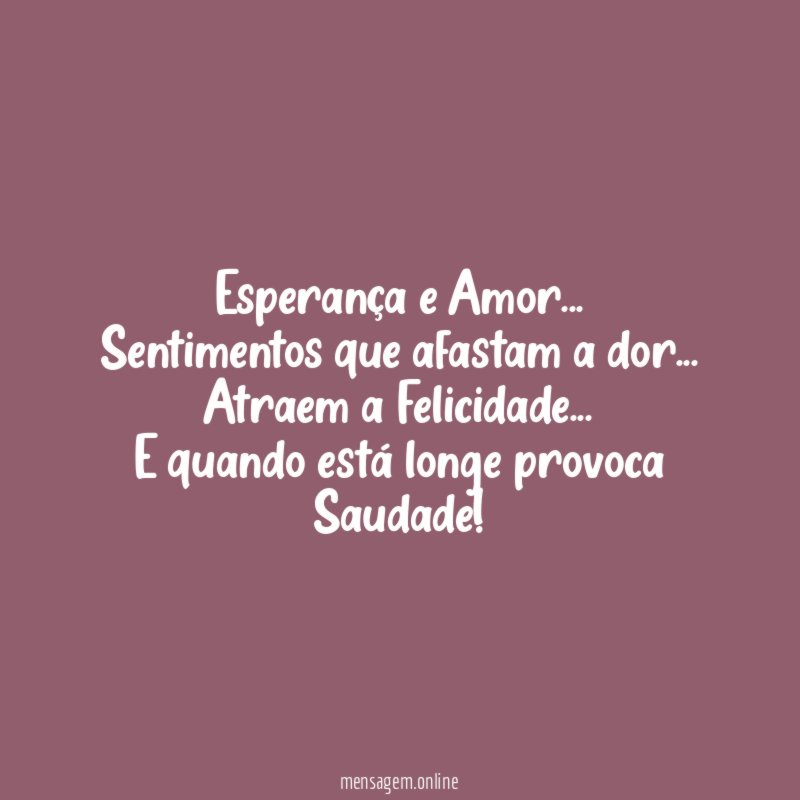 Esperança e Amor