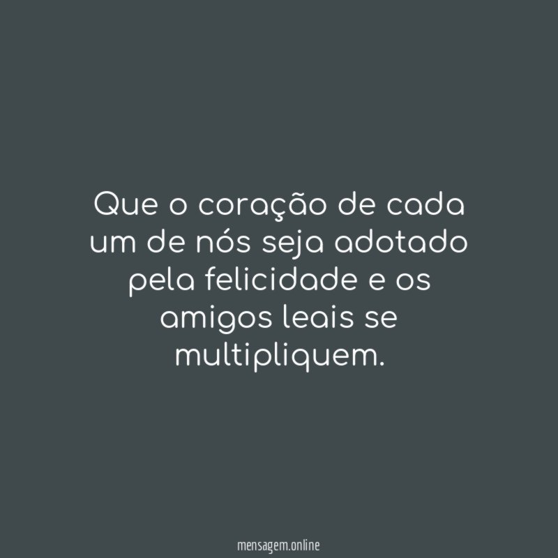 Que o coração de cada um de nós