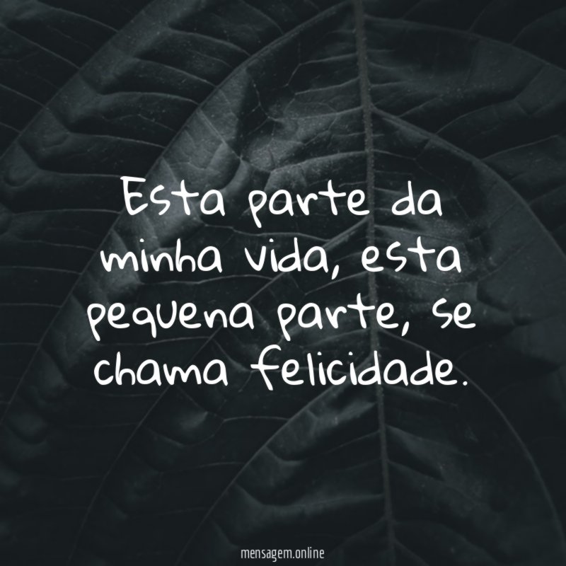 Esta parte da minha vida