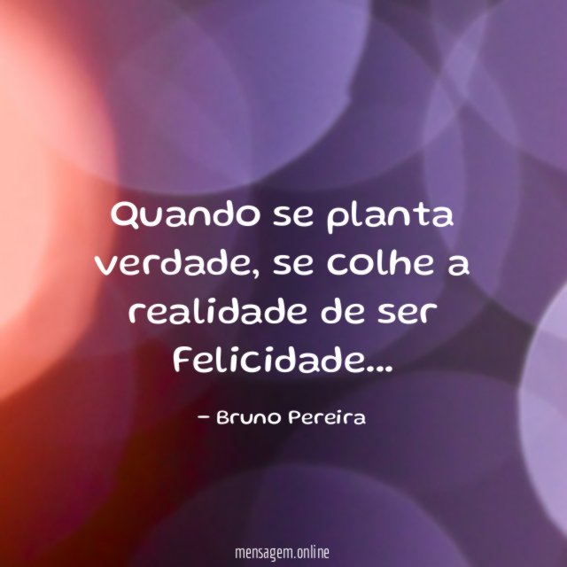 Quando se planta verdade