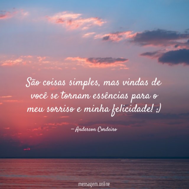 São coisas simples
