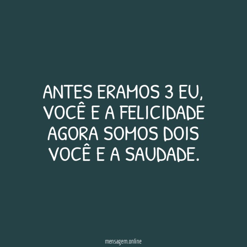 Antes eramos 3 eu