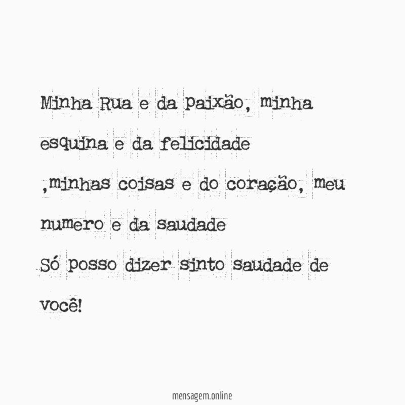 Minha Rua e da paixão