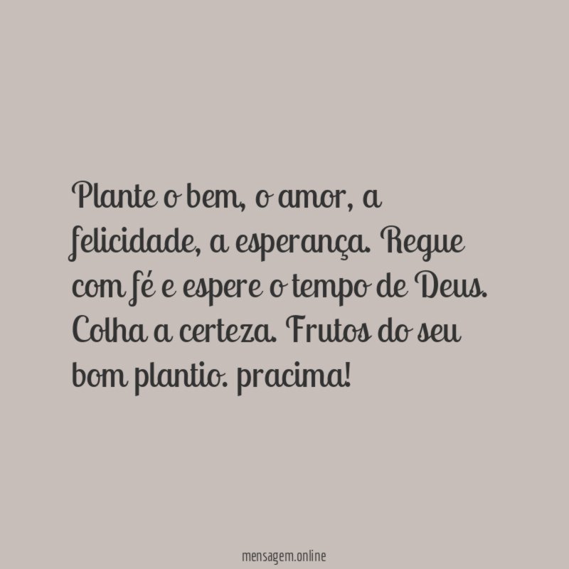 Plante o bem
