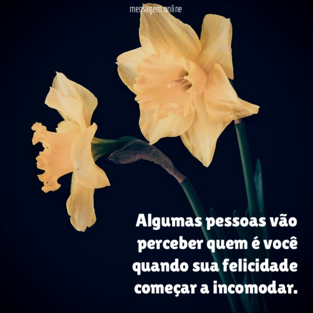 Algumas pessoas vão perceber quem é você quando