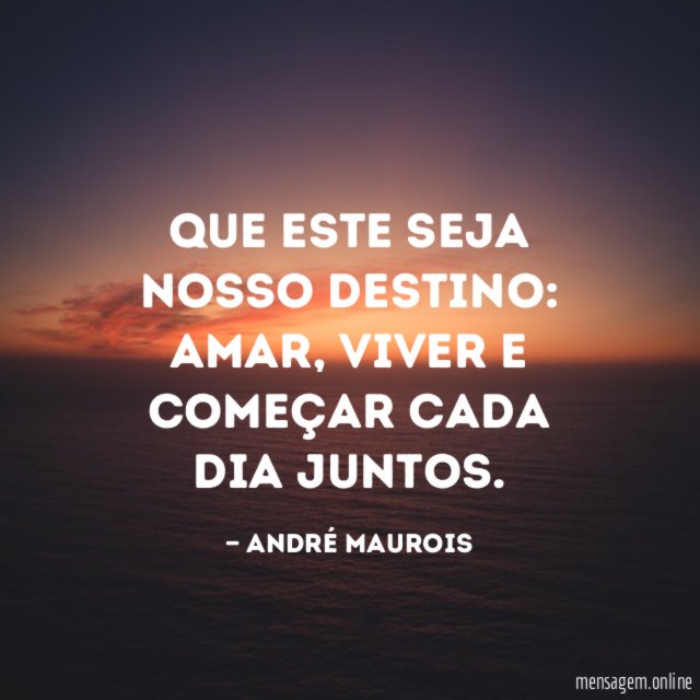 Que este seja nosso destino