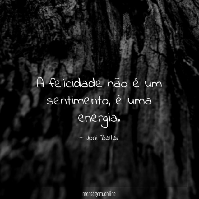 A felicidade não é um sentimento