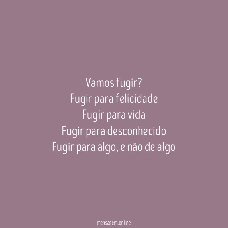 Vamos fugir