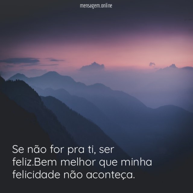 Se não for pra ti