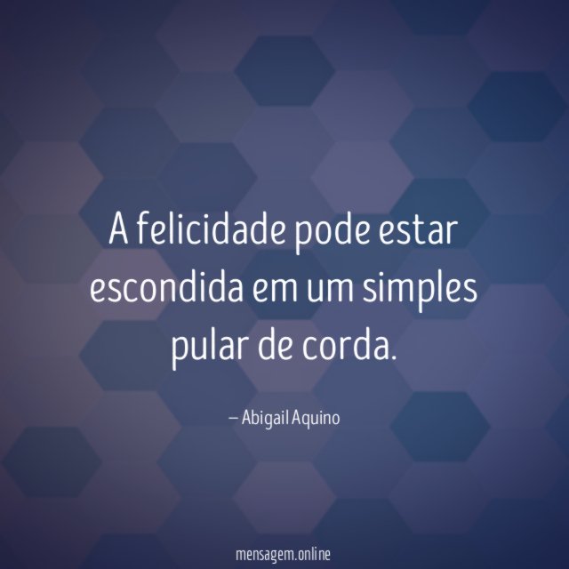 A felicidade pode estar escondida em um simples pular de corda