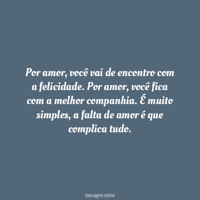 Por amor