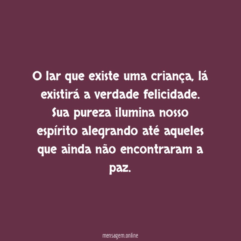O lar que existe uma criança