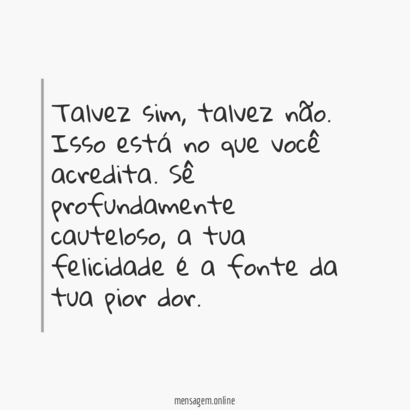 Talvez sim