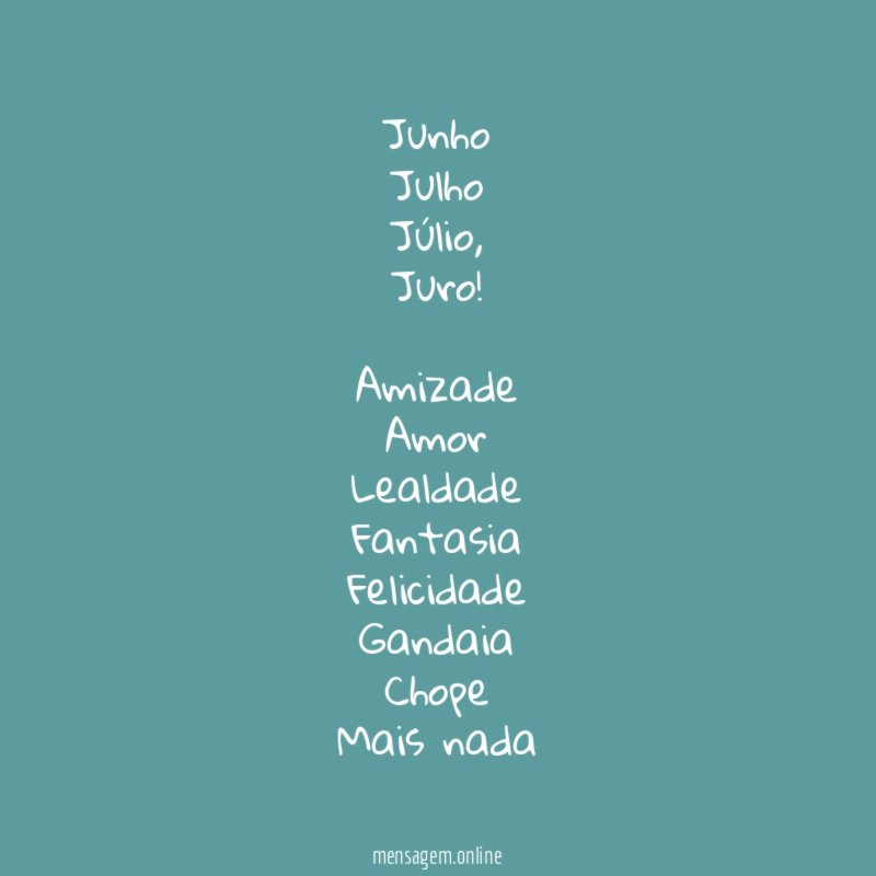 Junho Julho Júlio
