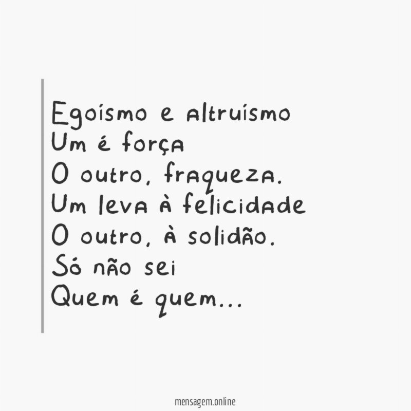 Egoísmo e altruísmo