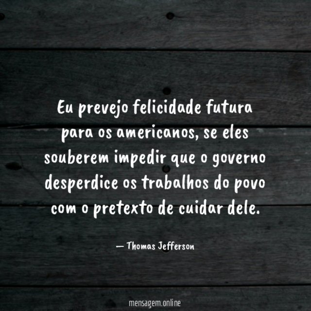 Eu prevejo felicidade futura para os americanos