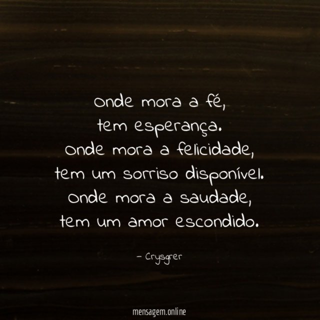 Onde mora a fé