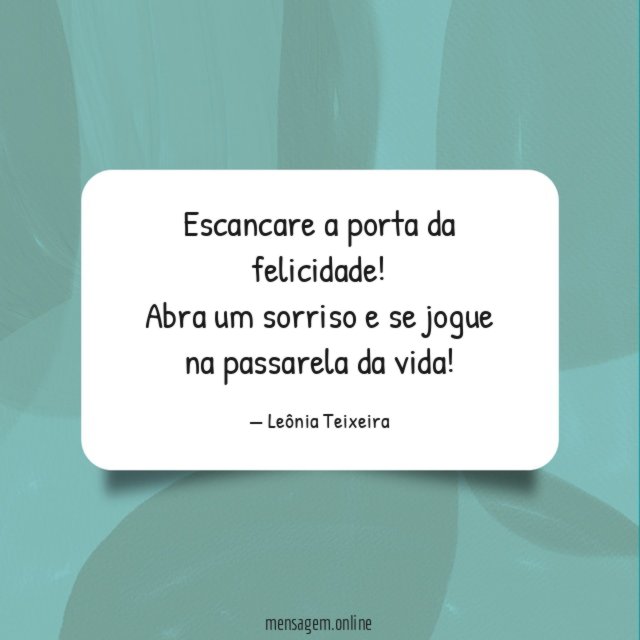 Escancare a porta da felicidade