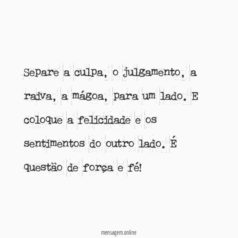 Separe a culpa