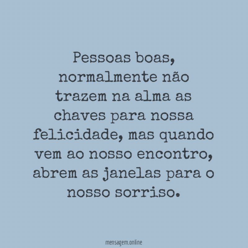 Pessoas boas