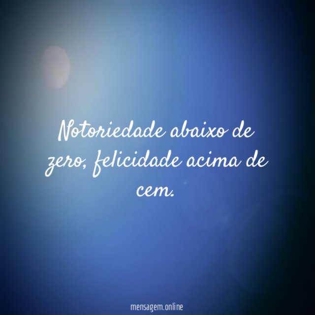 Notoriedade abaixo de zero