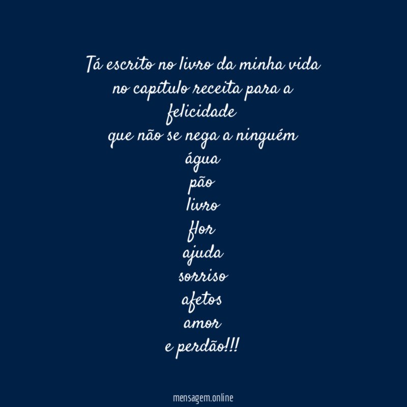 tá escrito no livro da minha vida no capítulo