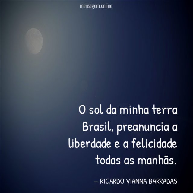 O sol da minha terra Brasil